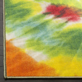 Safavieh Paint Brush 4'-4" x 6'-0" Rug in Green / Orange