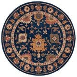 Safavieh Antiquity 6'-0" x 6'-0" Rug in Navy / Beige