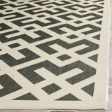 Safavieh Courtyard 4'-0" x 5'-7" Rug in Black / Beige
