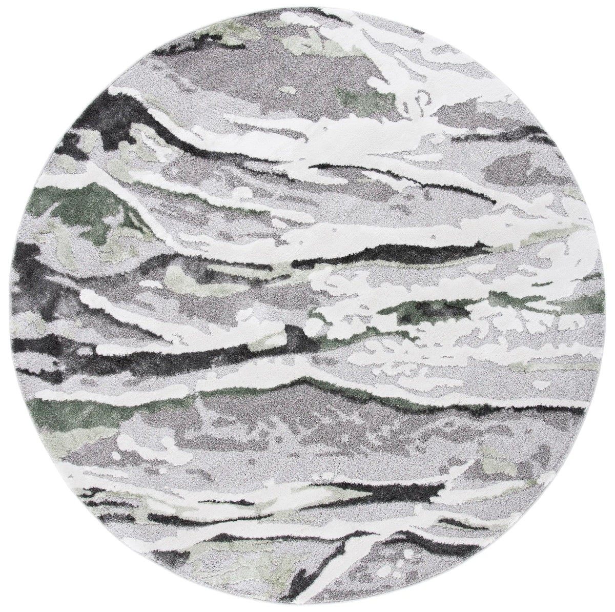 Safavieh Century 300 6'-7" x 6'-7" Rug in Grey / Green
