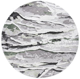 Safavieh Century 300 6'-7" x 6'-7" Rug in Grey / Green