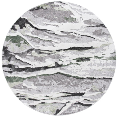 Safavieh Century 300 6'-7" x 6'-7" Rug in Grey / Green