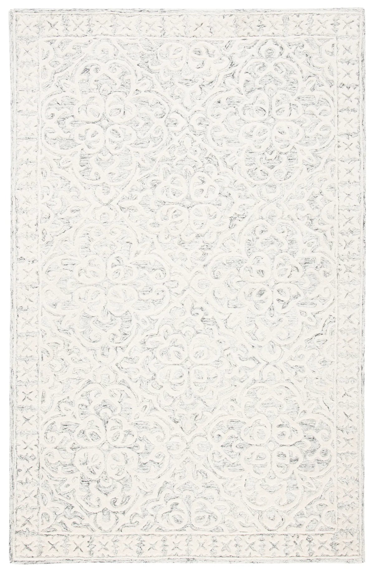 Safavieh Metro 4'-0" x 6'-0" Rug in Silver / Ivory