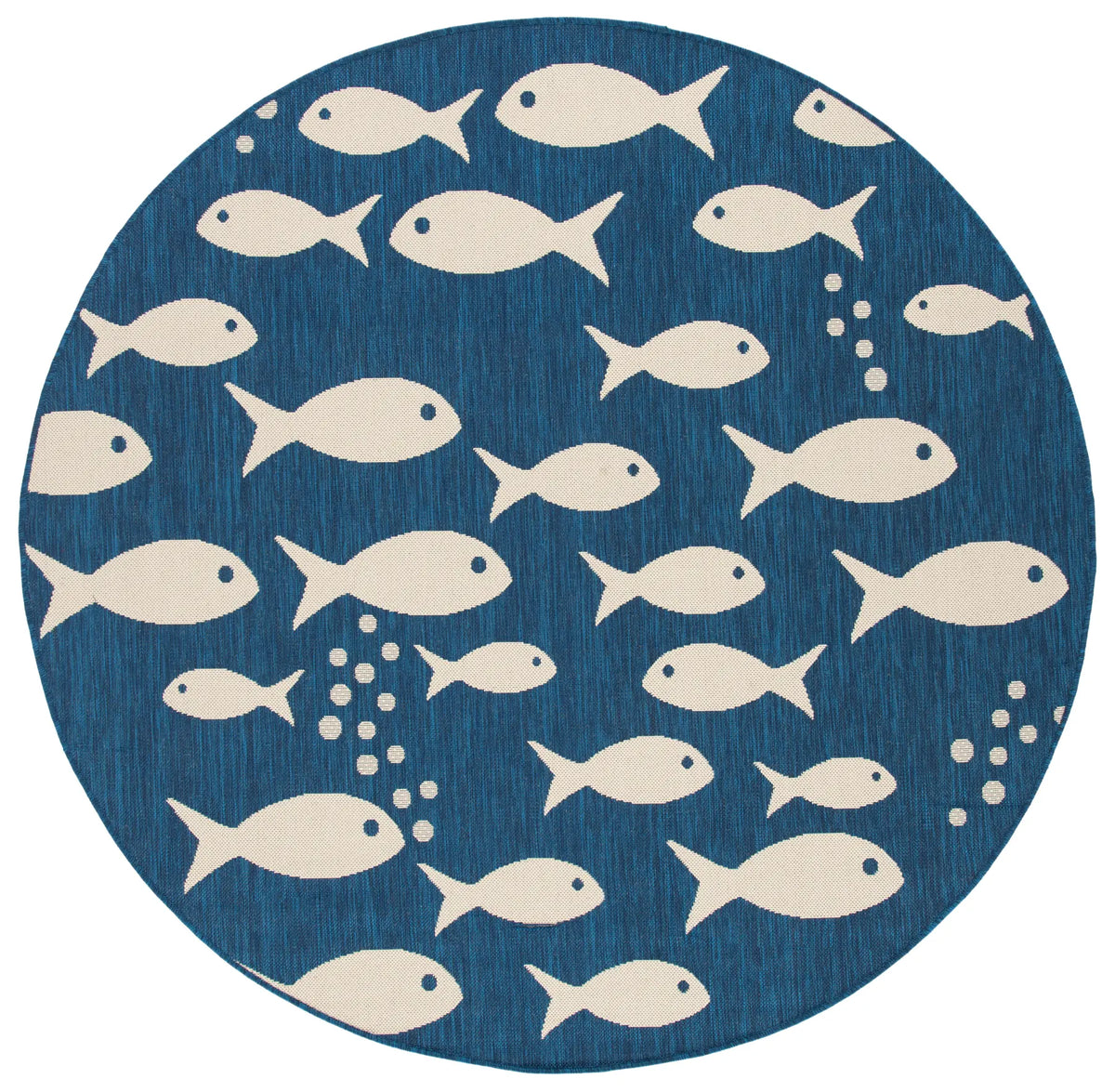 Safavieh Courtyard 5'-3" x 5'-3" Rug in Navy / Beige
