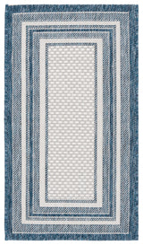 Safavieh Courtyard 2'-0" x 3'-7" Rug in Ivory / Navy