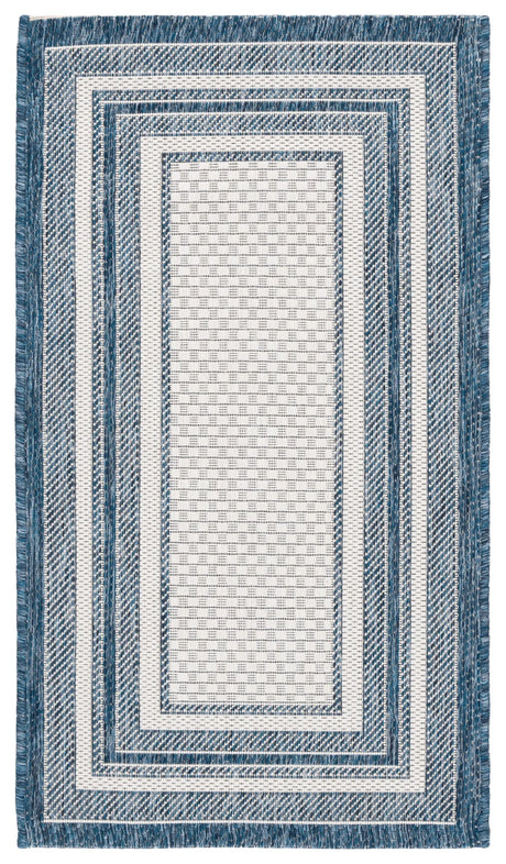 Safavieh Courtyard 2'-0" x 3'-7" Rug in Ivory / Navy