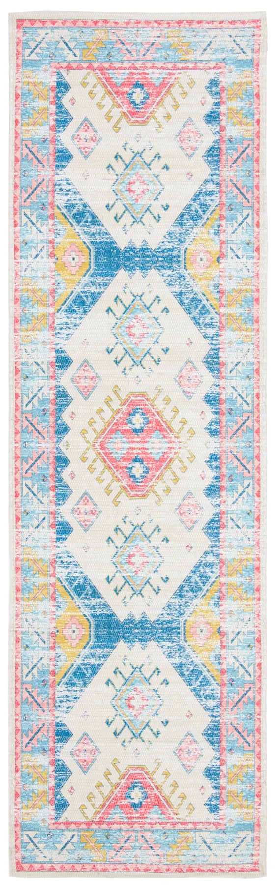 Safavieh Saffron 2'-3" x 8'-0" Rug in Cream / Blue