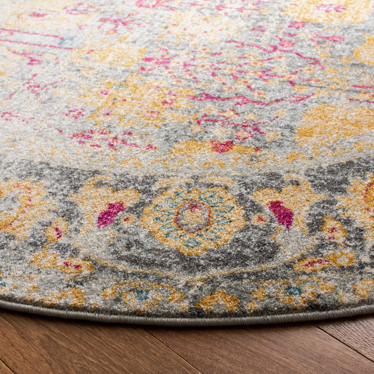 Safavieh Granada 6'-7" x 6'-7" Rug in Light Grey / Multi