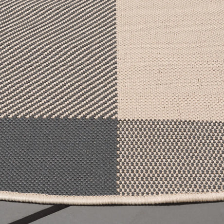 Safavieh Courtyard 5'-3" x 5'-3" Rug in Grey / Bone