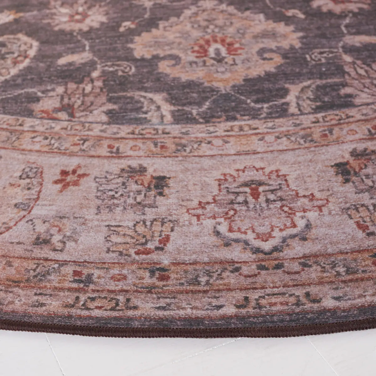 Safavieh Tucson 6'-0" x 6'-0" Rug in Dark Grey / Beige