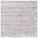 Safavieh Berber Shag 7'-0" x 7'-0" Rug in Blue Rust / Ivory