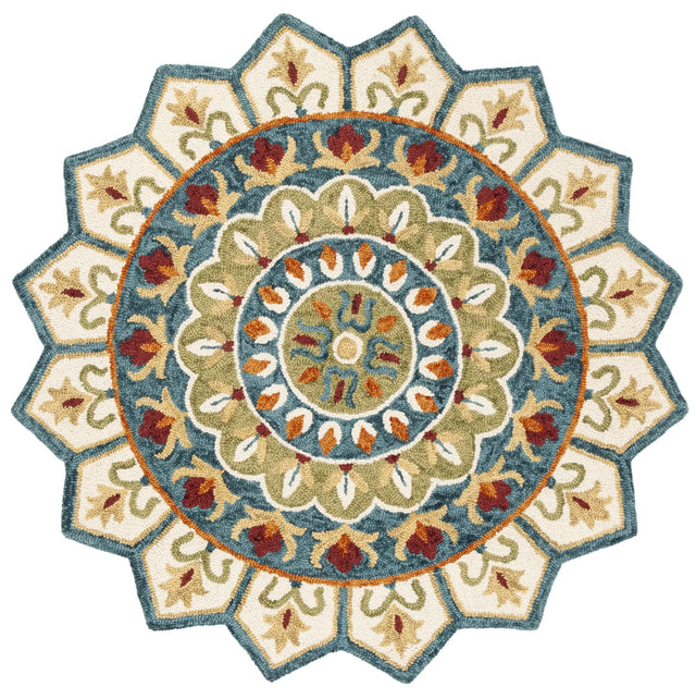 Safavieh Novelty 5'-0" x 5'-0" Rug in Ivory / Blue