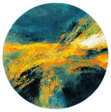 Safavieh Galaxy 6'-7" x 6'-7" Rug in Blue / Yellow