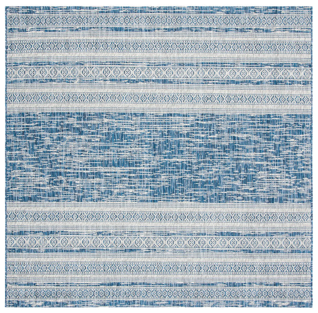 Safavieh Courtyard 6'-7" x 6'-7" Rug in Navy / Grey