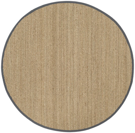 Safavieh Natural Fiber 6'-0" x 6'-0" Rug in Natural / Dark Grey