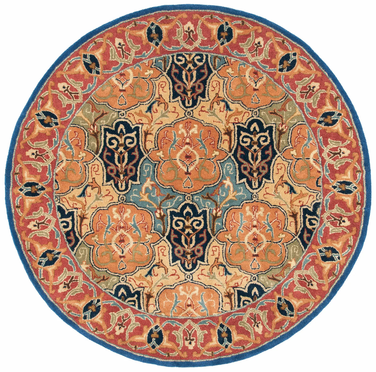 Safavieh Heritage 6'-0" x 6'-0" Rug in Blue / Red