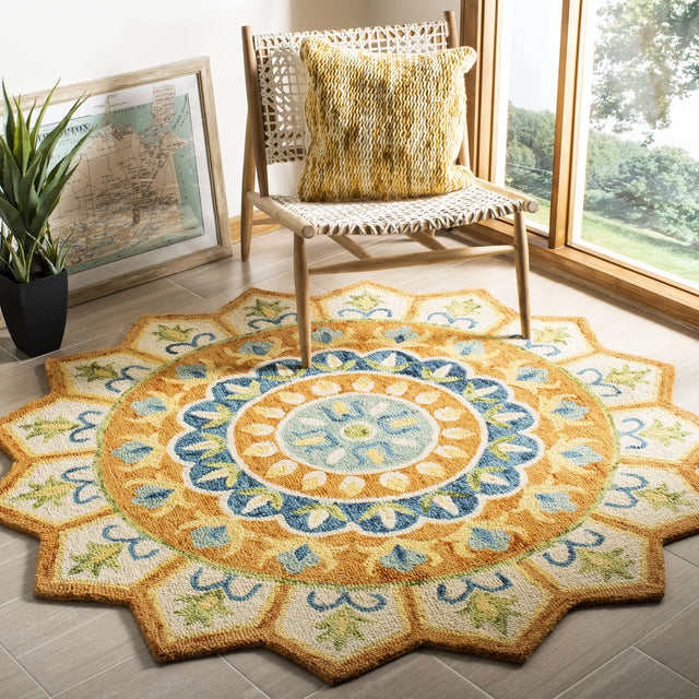 Safavieh Novelty 6'-0" x 6'-0" Rug in Rust / Ivory