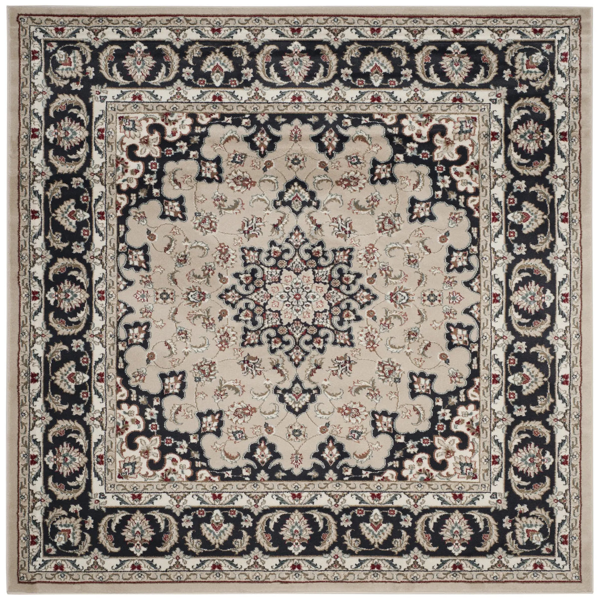 Safavieh Lyndhurst 7'-0" x 7'-0" Rug in Cream / Anthracite