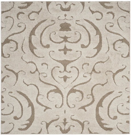 Safavieh Florida Shag 6'-7" x 6'-7" Rug in Cream / Beige