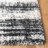Safavieh Hudson Shag 4'-0" x 6'-0" Rug in Ivory / Dark Grey