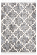 Safavieh Berber Fringe Shag 5'-3" x 7'-6" Rug in Grey / Cream