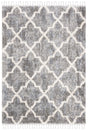 Safavieh Berber Fringe Shag 5'-3" x 7'-6" Rug in Grey / Cream