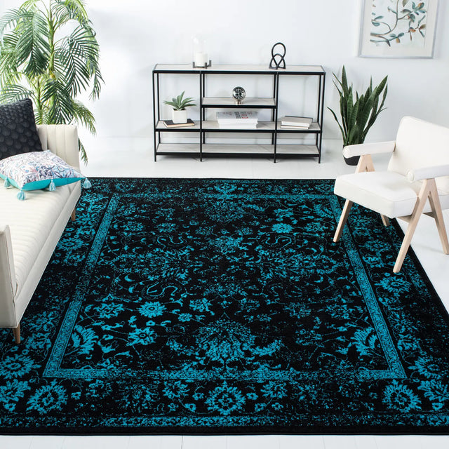 Safavieh Adirondack 10'-0" x 14'-0" Rug in Black / Teal