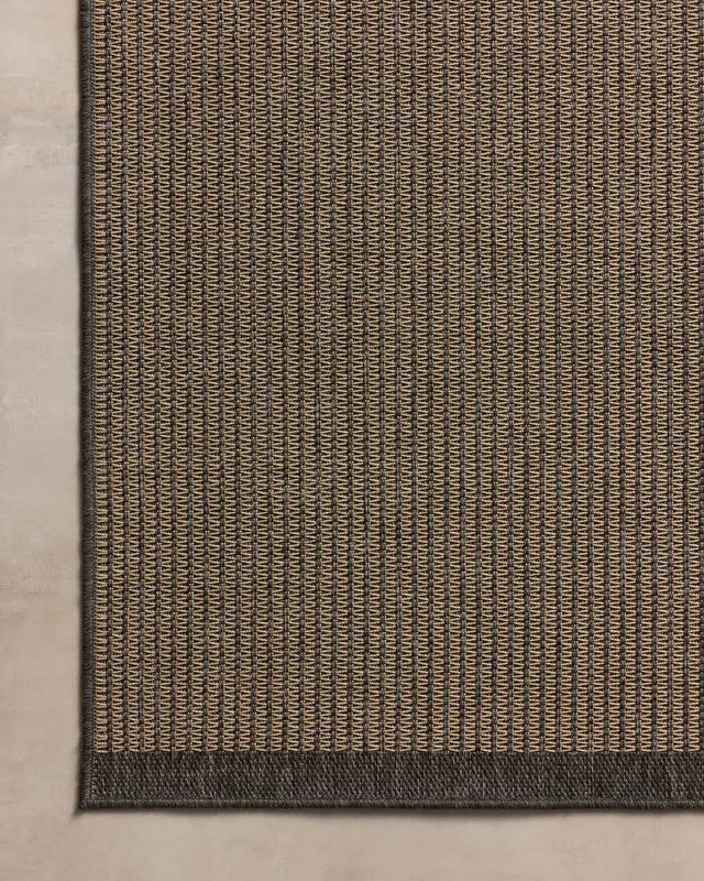 Chris Loves Julia x Loloi Providence PRC-03 Wheat / Charcoal Rug - corner on wood