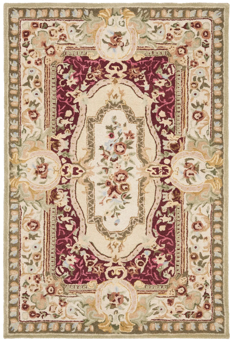 Safavieh Savonnerie 4'-0" x 6'-0" Rug in Red / Ivory