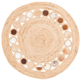 Safavieh Natural Fiber 3'-0" x 3'-0" Rug in Beige / Brown
