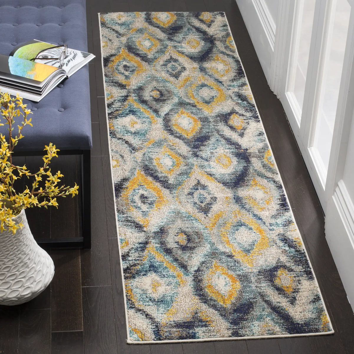 Safavieh Monaco 2'-2" x 10'-0" Rug in Blue / Multi