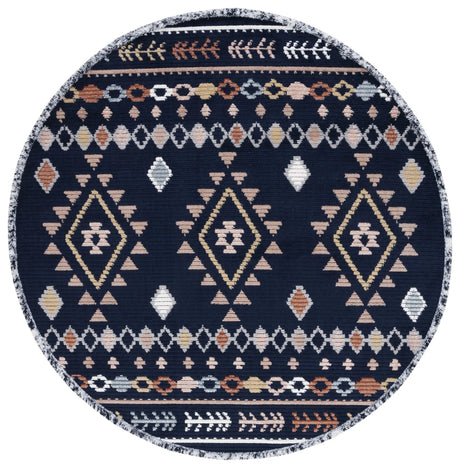 Safavieh Marrakesh 6'-7" x 6'-7" Rug in Navy / Multi