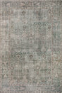 Chris Loves Julia x Loloi Jules 8-Jul Emerald / Antique Ivory Rug - main flat