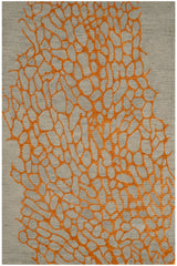 Safavieh Blossom 3'-0" x 5'-0" Rug in Grey / Orange