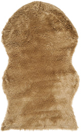 Safavieh Faux Sheep Skin 2'-0" x 3'-0" Rug in Camel
