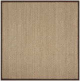 Safavieh Natural Fiber 6'-0" x 6'-0" Rug in Natural / Dark Brown
