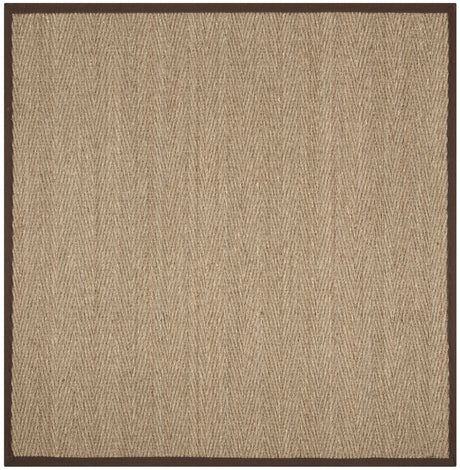 Safavieh Natural Fiber 6'-0" x 6'-0" Rug in Natural / Dark Brown