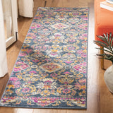 Safavieh Madison 2'-3" x 8'-0" Rug in Blue / Fuchsia