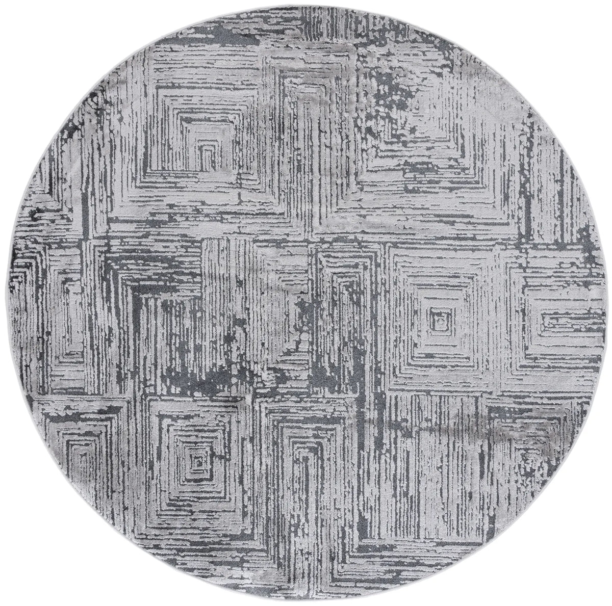 Safavieh Whisper 6'-7" x 6'-7" Rug in Grey / Dark Grey