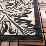 Safavieh Courtyard 5'-3" x 7'-7" Rug in Sand / Black