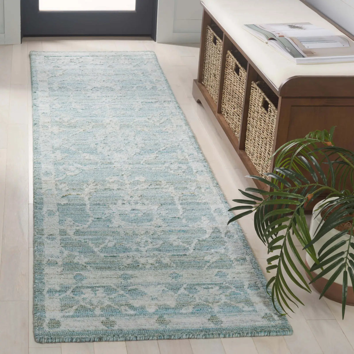 Safavieh Marquee 2'-3" x 8'-0" Rug in Turquoise / Grey