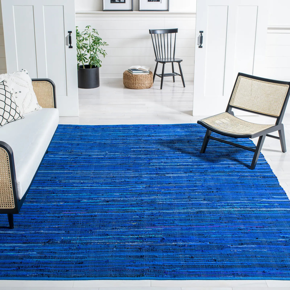 Safavieh Rag Rug 10'-0" x 14'-0" Rug in Blue / Multi