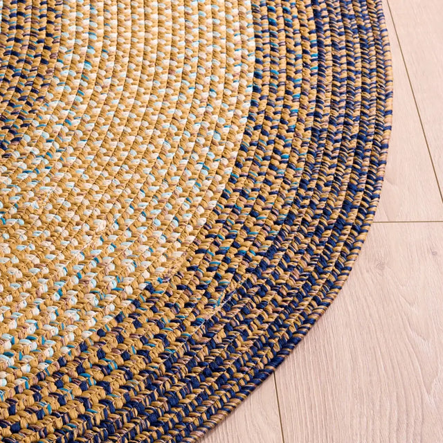 Safavieh Braided 5'-0" x 8'-0" Rug in Brown / Navy