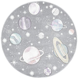 Safavieh Carousel Kids 100 5'-3" x 5'-3" Rug in Grey / Lavender