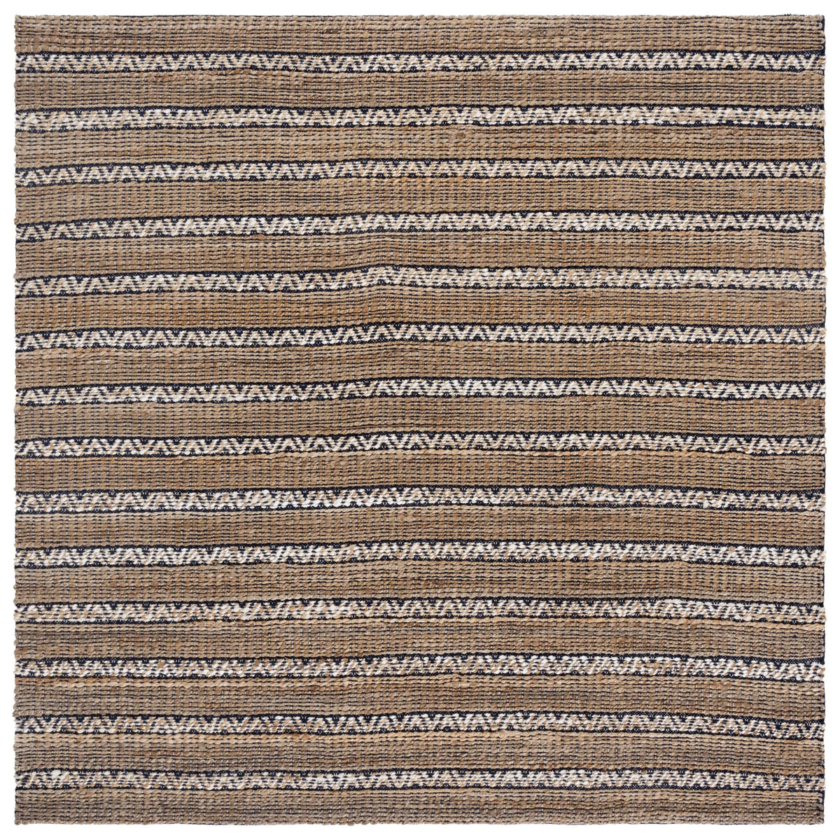 Safavieh Natural Fiber 6'-6" x 6'-6" Rug in Navy / Natural