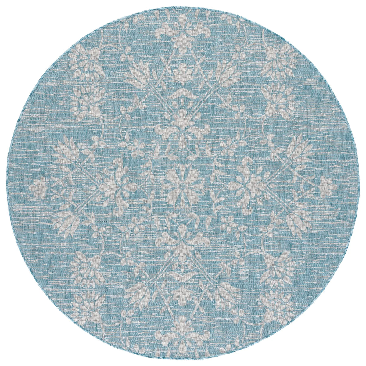 Safavieh Courtyard 6'-7" x 6'-7" Rug in Aqua / Grey