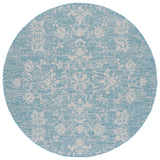 Safavieh Courtyard 6'-7" x 6'-7" Rug in Aqua / Grey