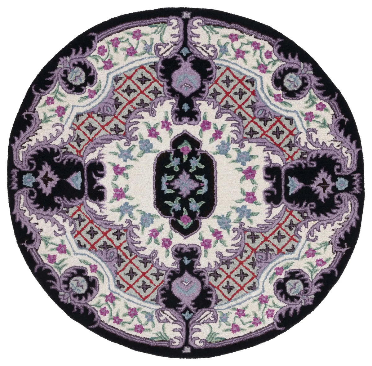 Safavieh Bellagio 5'-0" x 5'-0" Rug in Ivory / Black