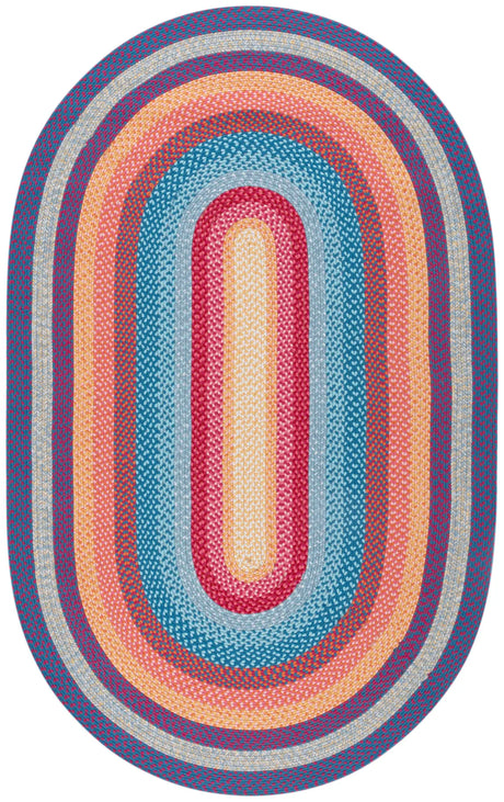 Safavieh Braided 5'-0" x 8'-0" Rug in Red / Orange