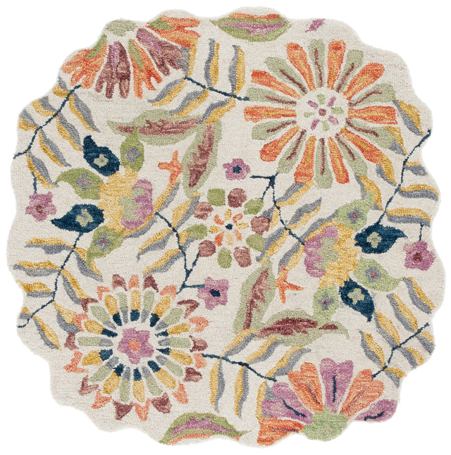 Safavieh Jardin 4'-0" x 4'-0" Rug in Ivory / Green